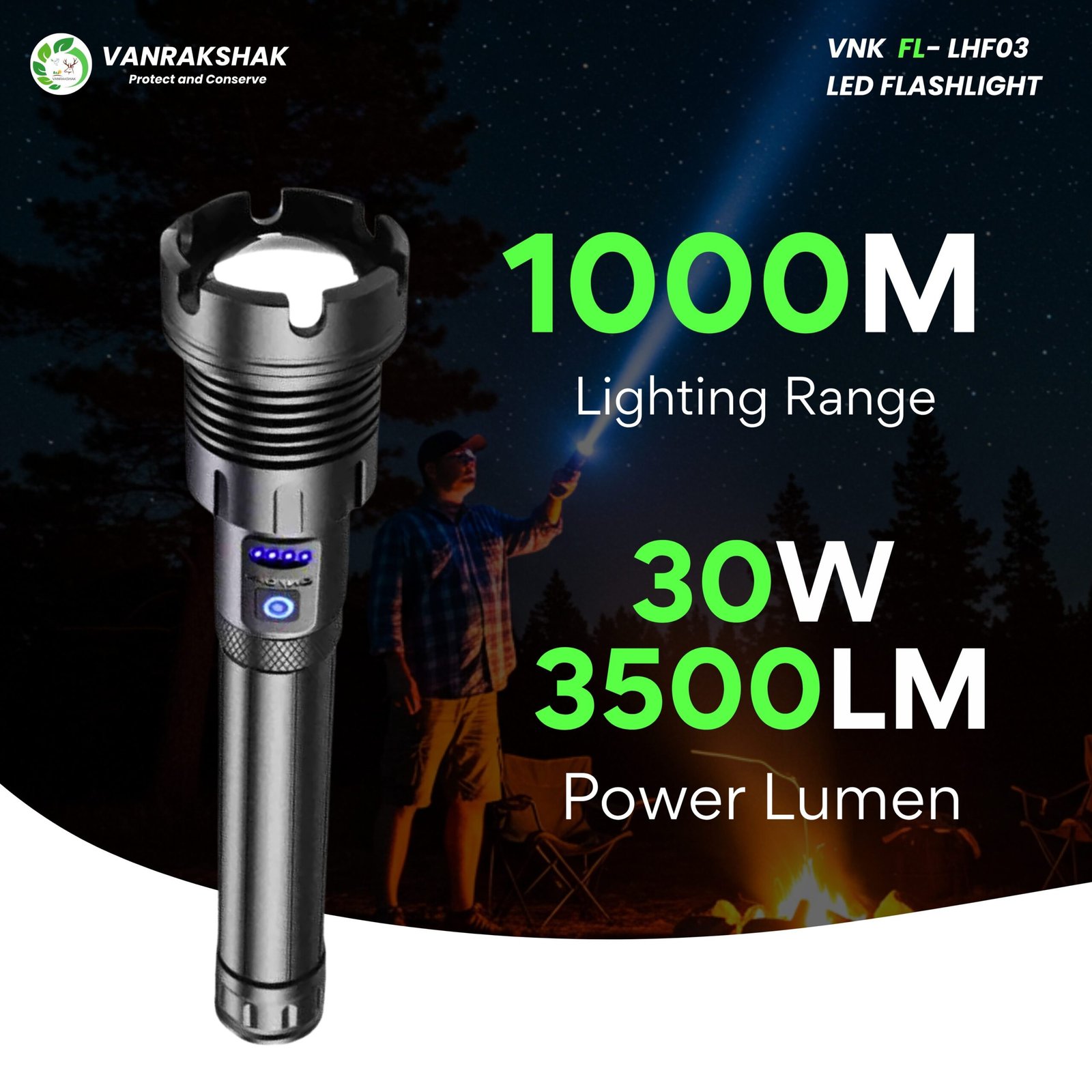VNK FL-LHF03 | LED FLASHLIGHT - Image 3