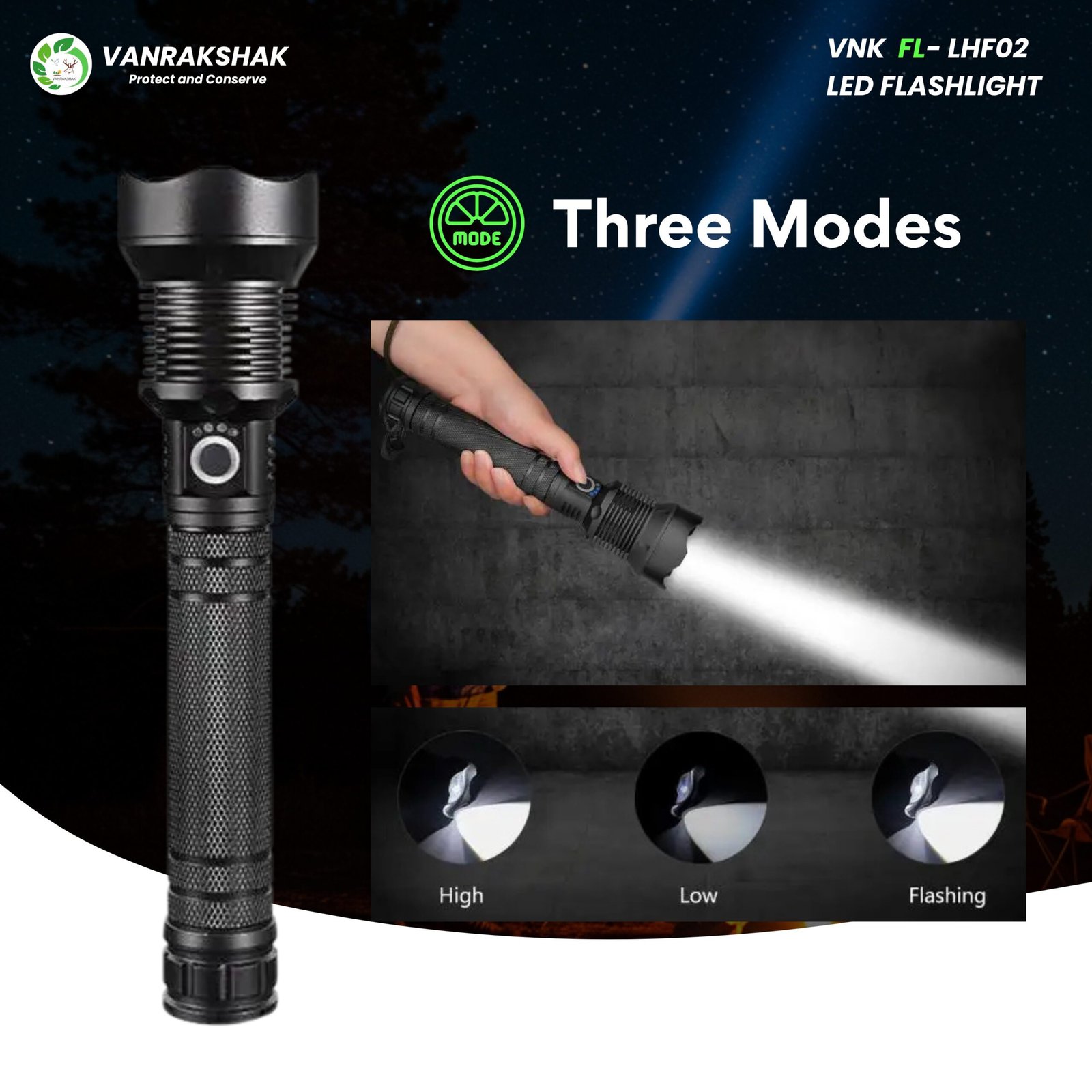 VNK FL- LHF02 | LED FLASHLIGHT - Image 5