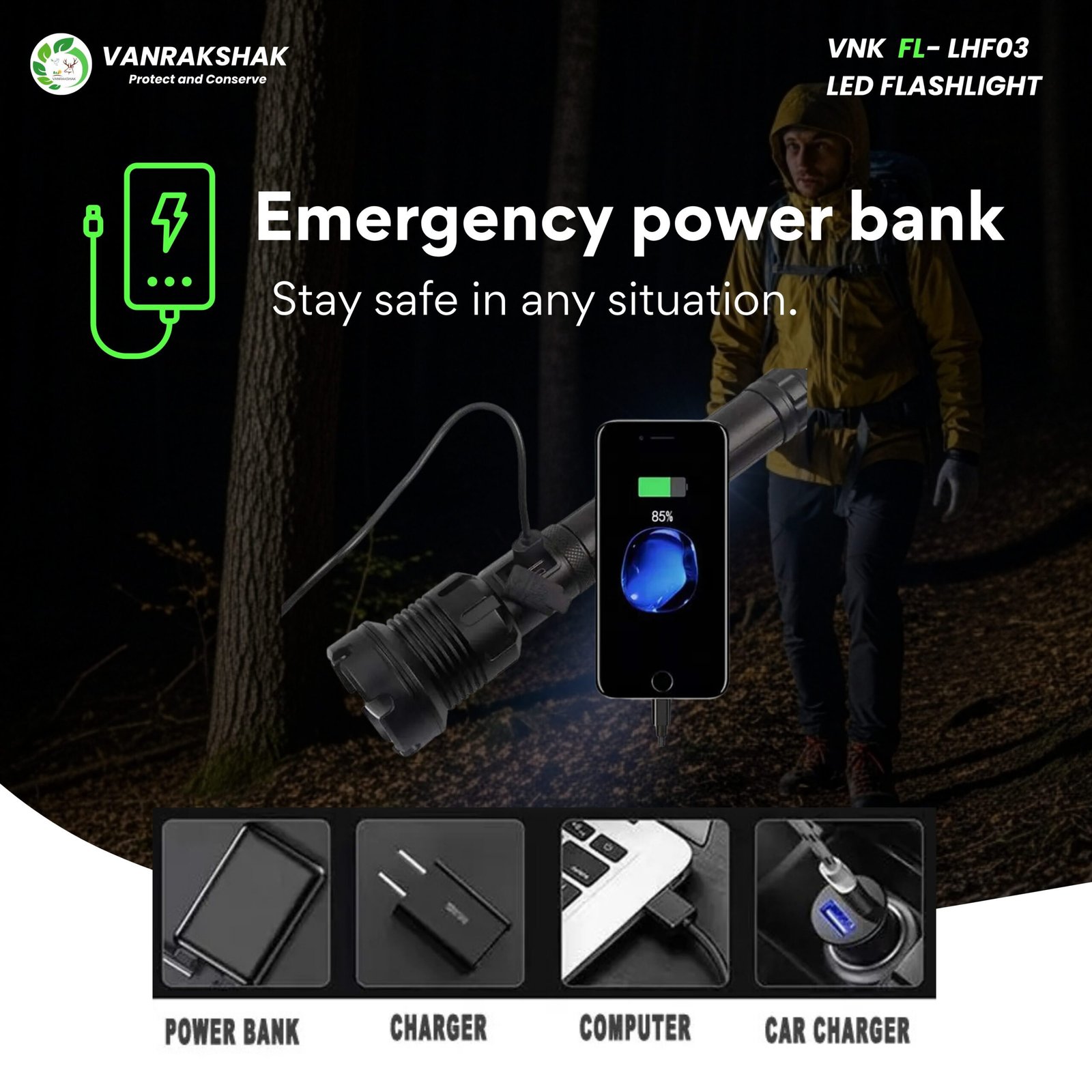VNK FL-LHF03 | LED FLASHLIGHT - Image 5