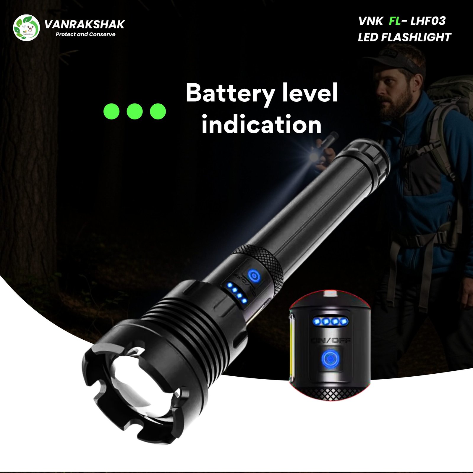 VNK FL-LHF03 | LED FLASHLIGHT - Image 4