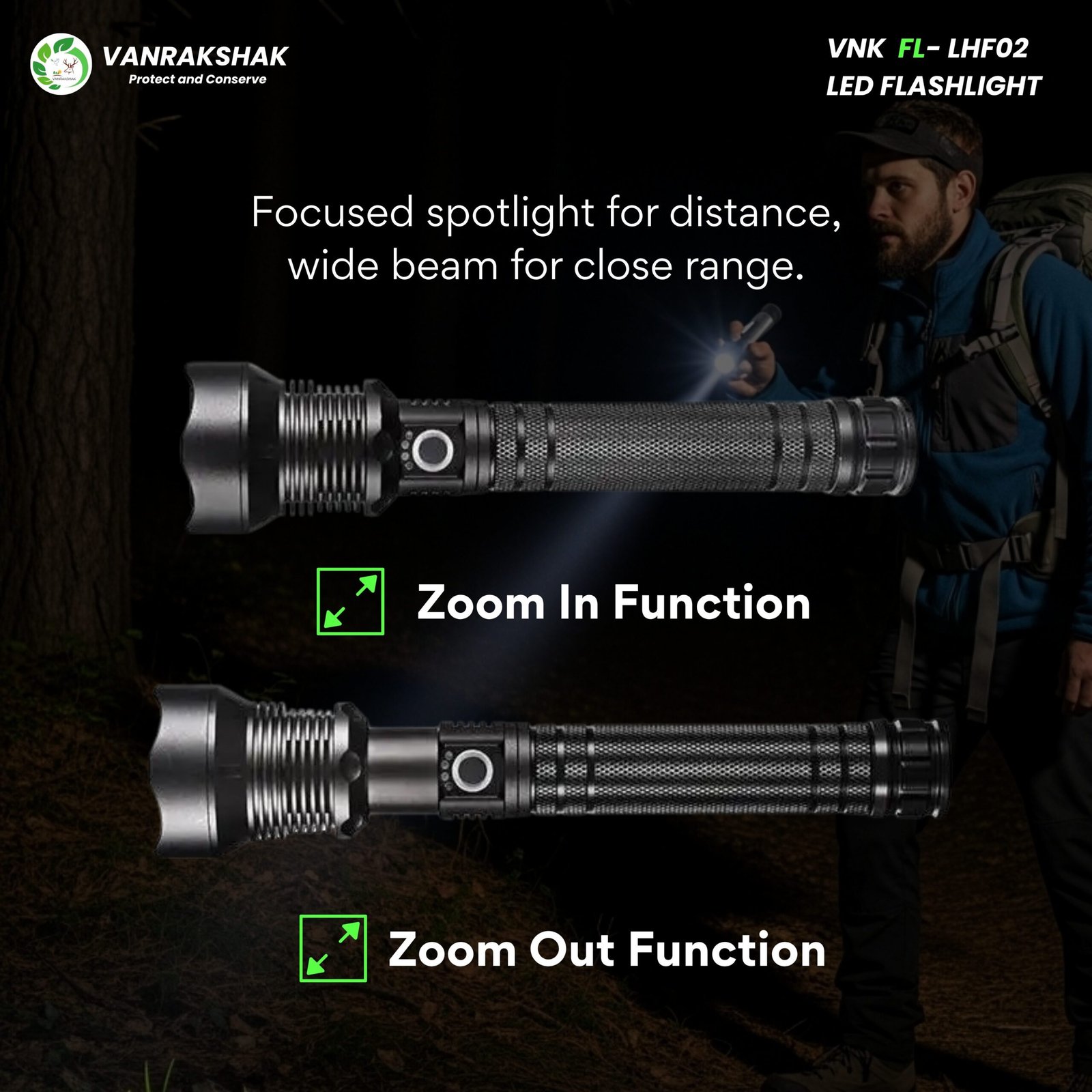 VNK FL- LHF02 | LED FLASHLIGHT - Image 3