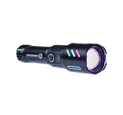 VANRAKSHAK 15W 1500 Lumen LED Flashlight - Rechargeable USB-C, IP65 Waterproof, Zoomable, Emergency Power Bank, 350m Long Beam for Outdoor Camping & Emergencies