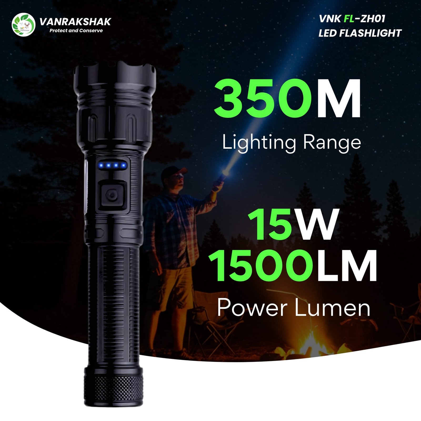 VNK FL-ZH01 | LED FLASHLIGHT - Image 6