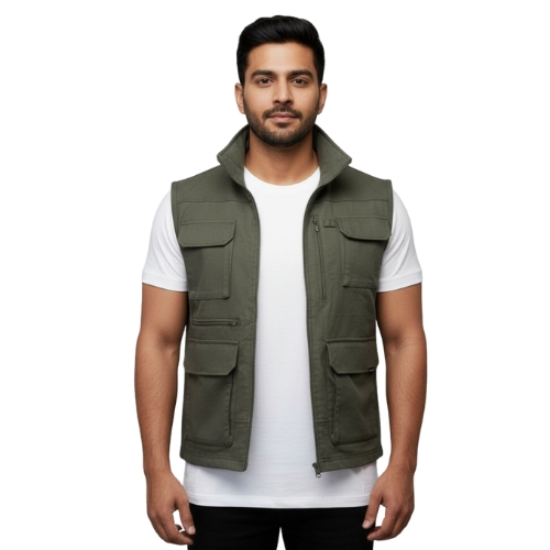 Breathable Hiking Half Sleeve Jacket – Dark Green