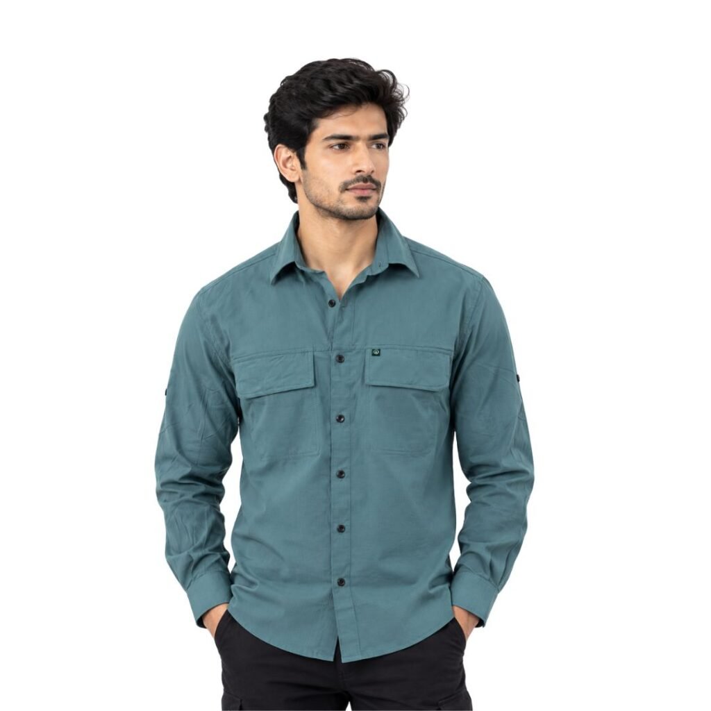 Vanrakshak Full Sleeves Shirt (Ice Blue)